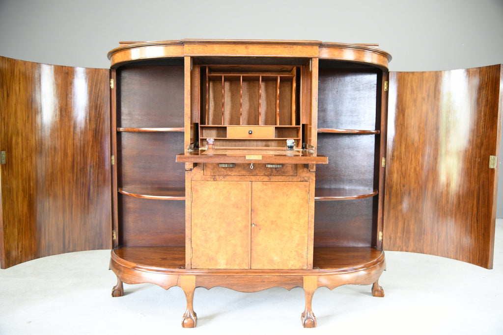 Early 20th Century Walnut Writing Cabinet