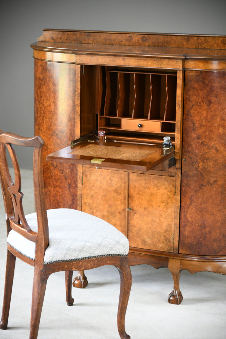 Early 20th Century Walnut Writing Cabinet