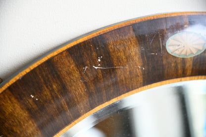 Inlaid Oval Wall Mirror