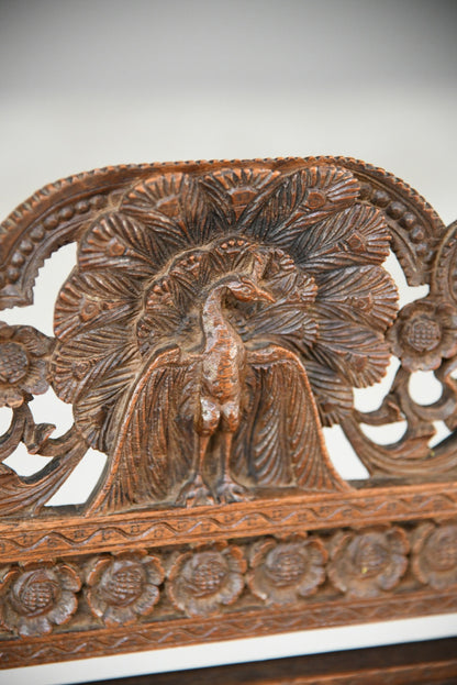 Anglo Indian Carved Padouk Carver Side Hall Chair