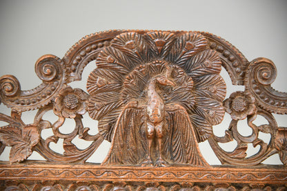 Anglo Indian Carved Padouk Carver Side Hall Chair