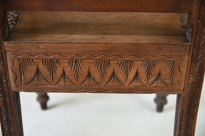Anglo Indian Carved Padouk Carver Side Hall Chair
