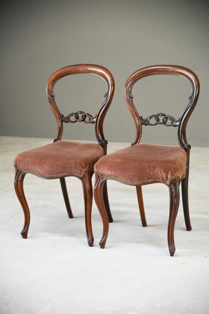 Pair Rosewood Dining Chairs