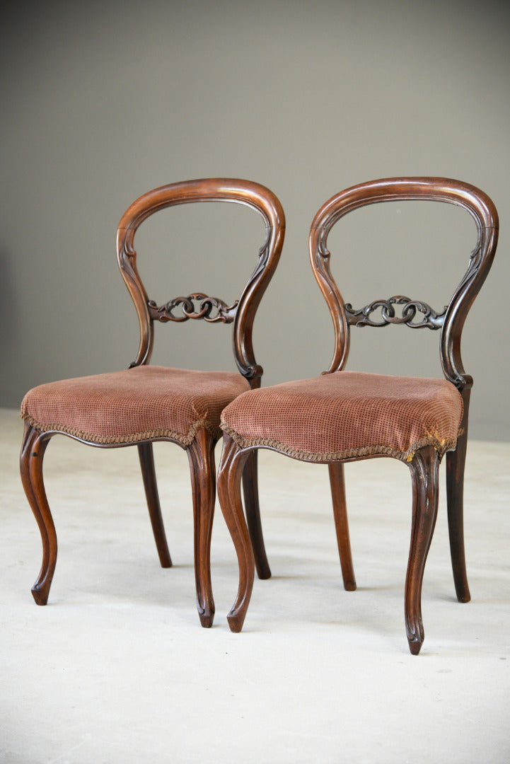 Pair Rosewood Dining Chairs
