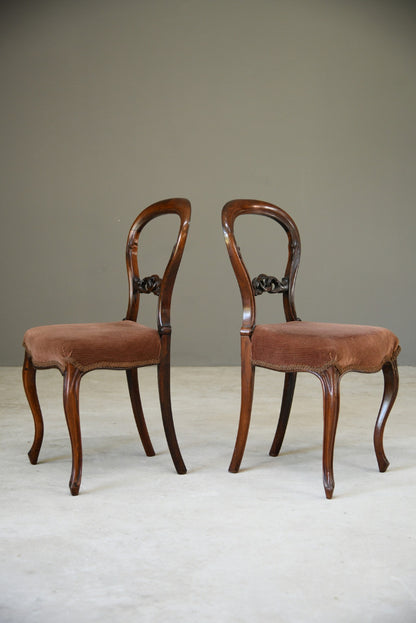 Pair Rosewood Dining Chairs