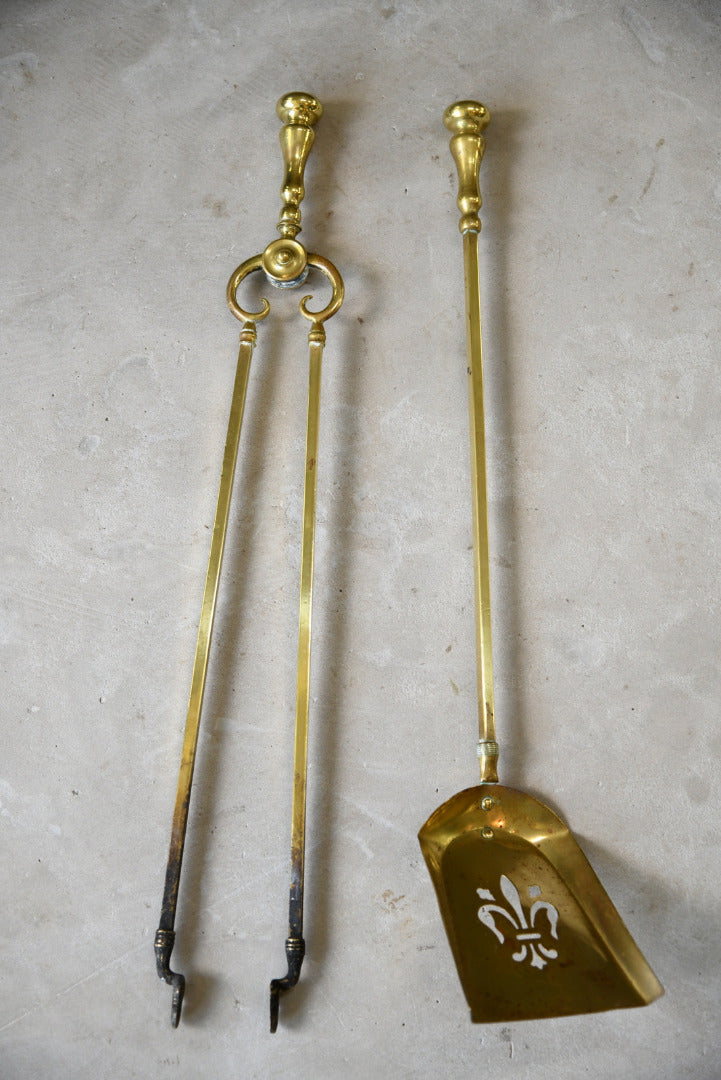 Brass Tongs & Shovel