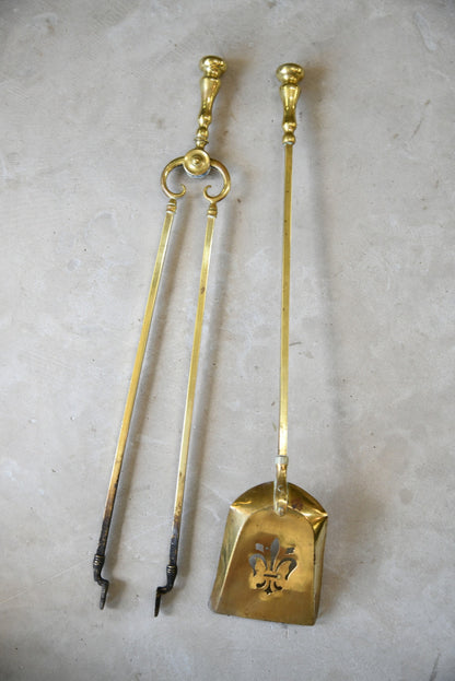 Brass Tongs & Shovel