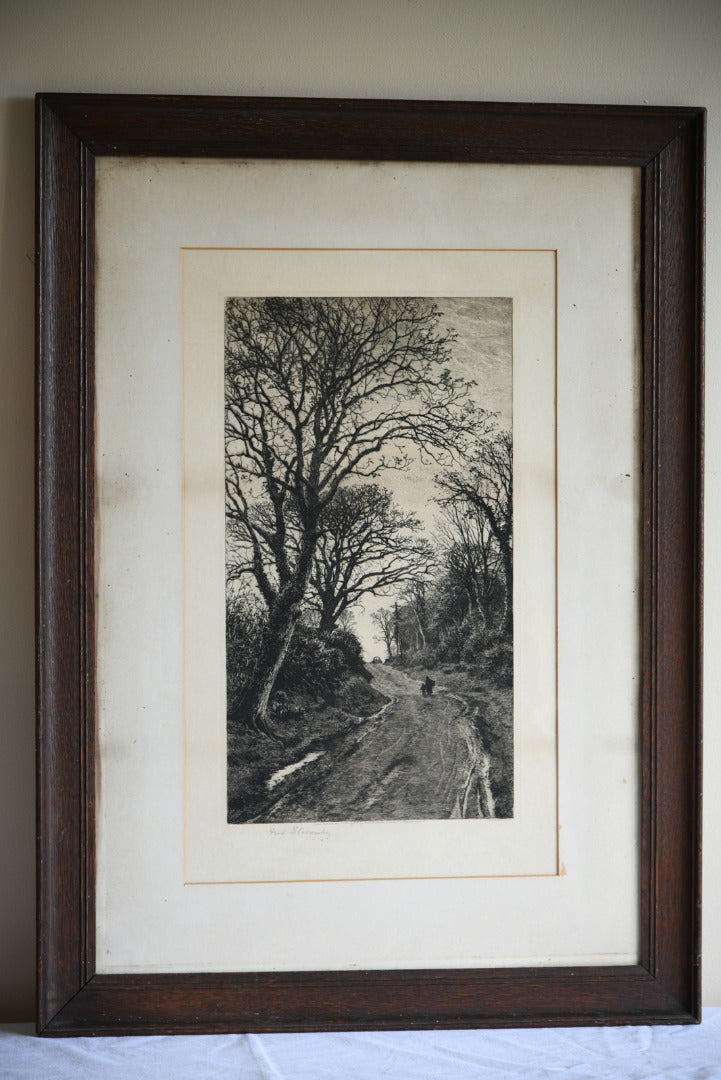 Fred Slocome Framed Engraving