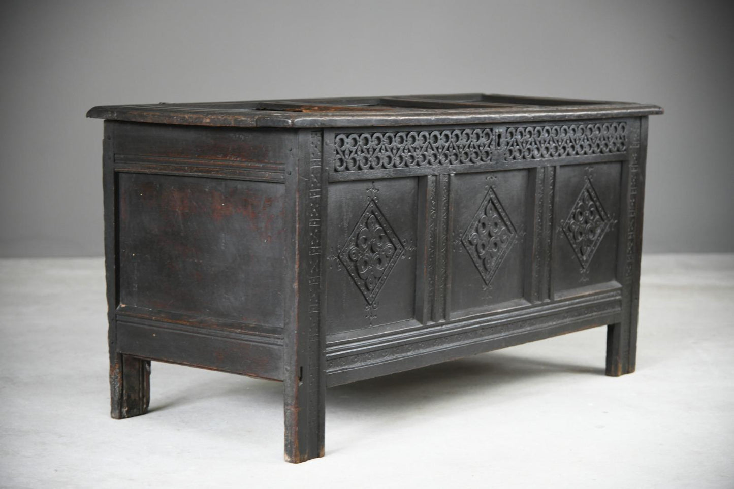 Charles II Oak Panel Chest