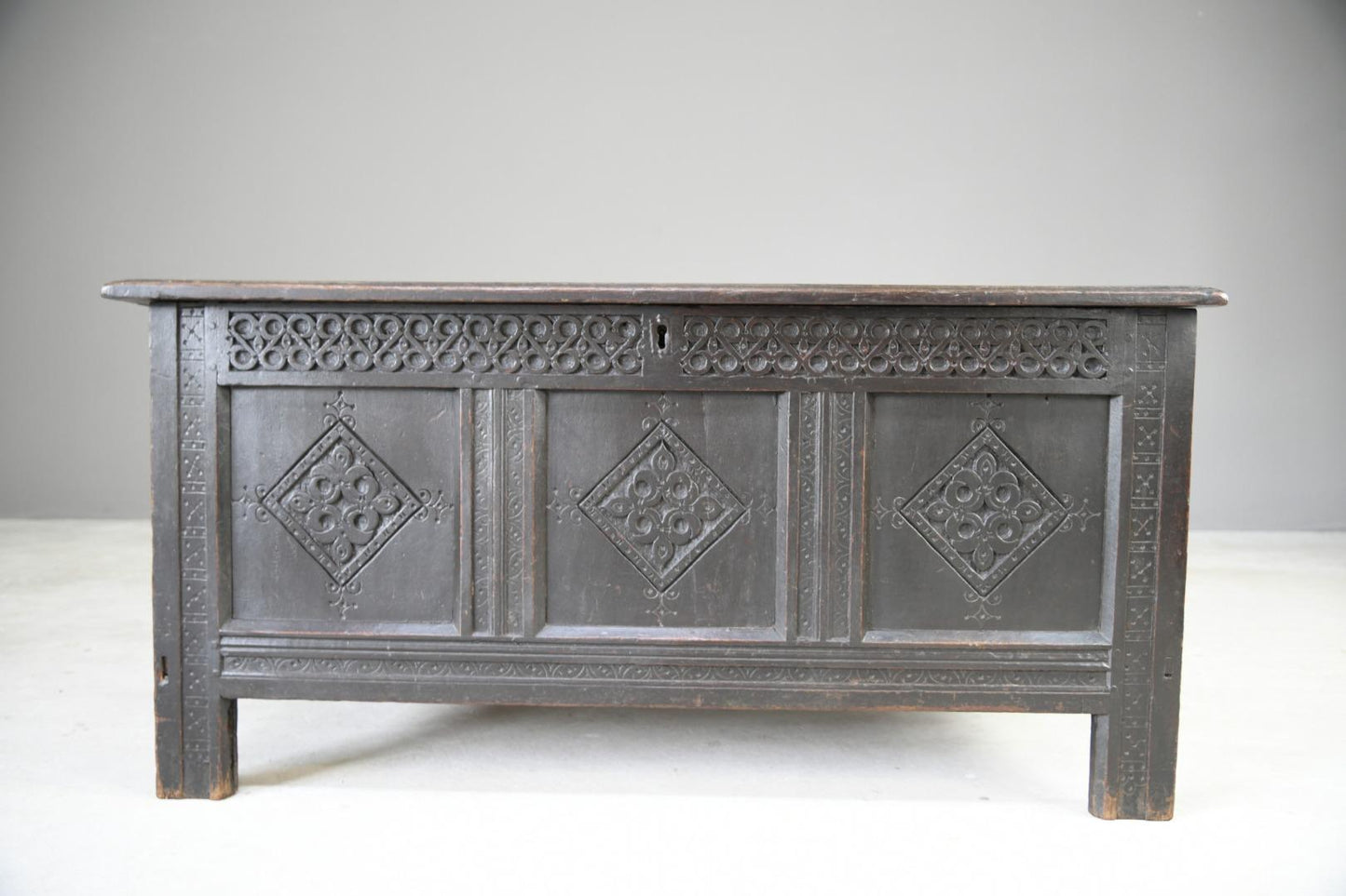 Charles II Oak Panel Chest