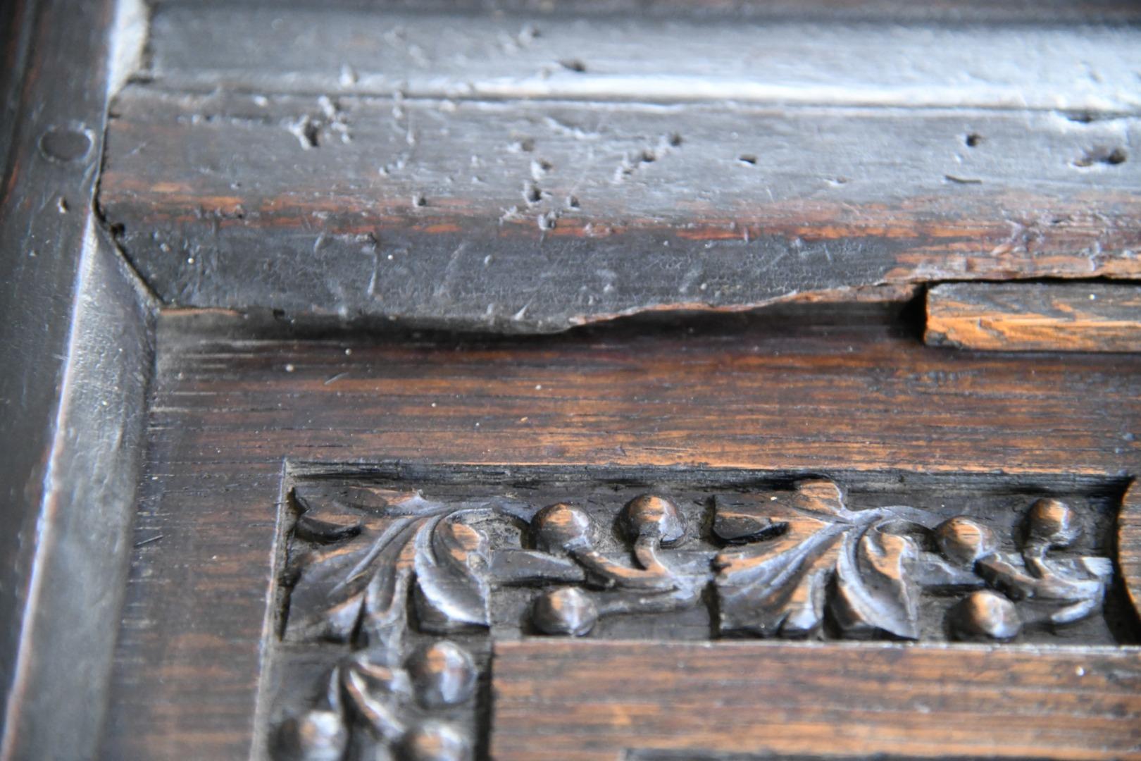 Charles II Oak Panel Chest