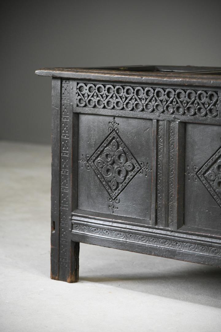 Charles II Oak Panel Chest