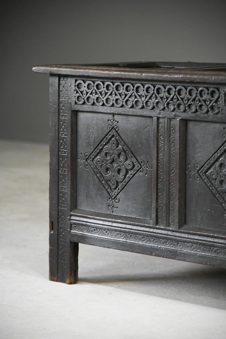 Charles II Oak Panel Chest