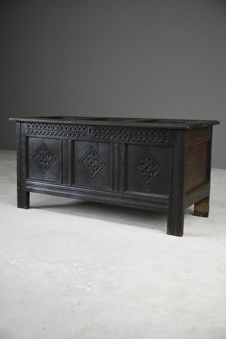 Charles II Oak Panel Chest