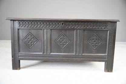 Charles II Oak Panel Chest