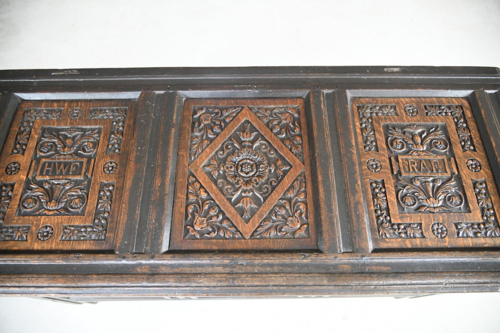 Charles II Oak Panel Chest