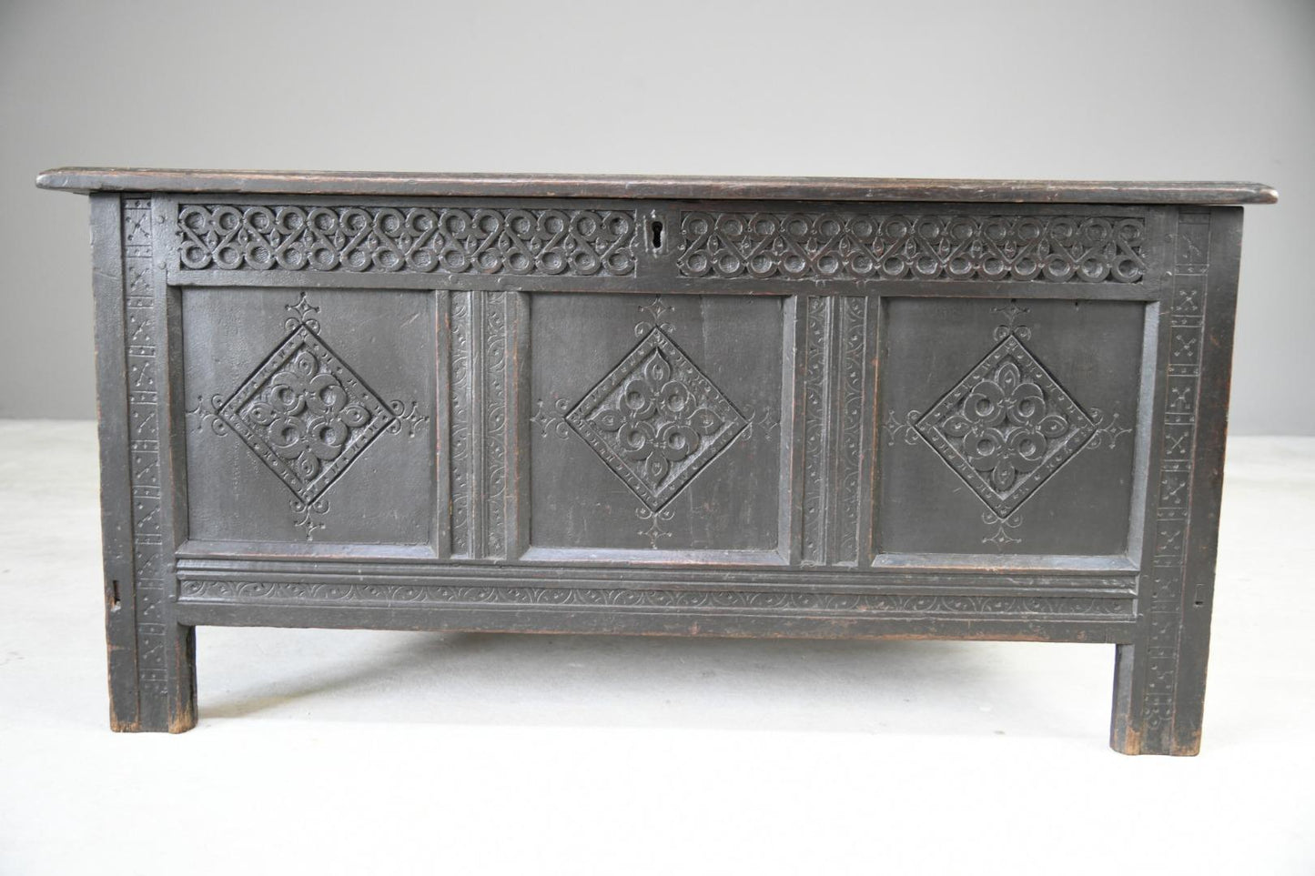 Charles II Oak Panel Chest