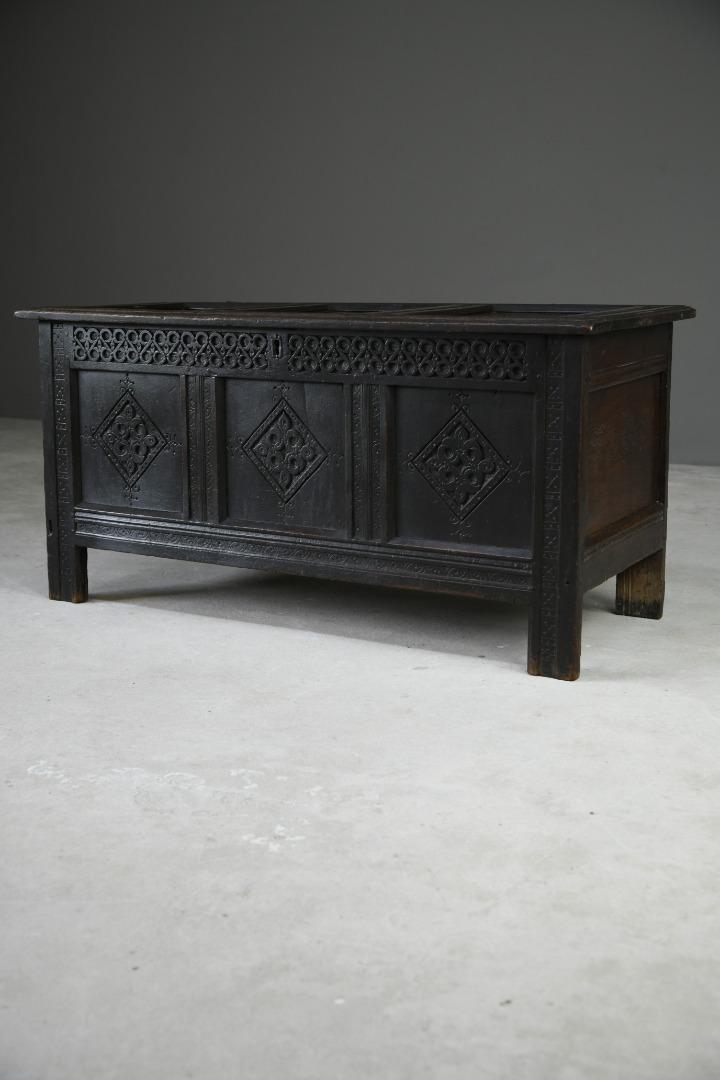 Charles II Oak Panel Chest