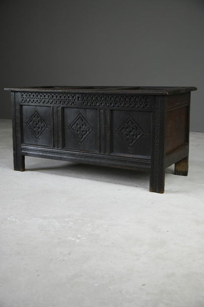 Charles II Oak Panel Chest