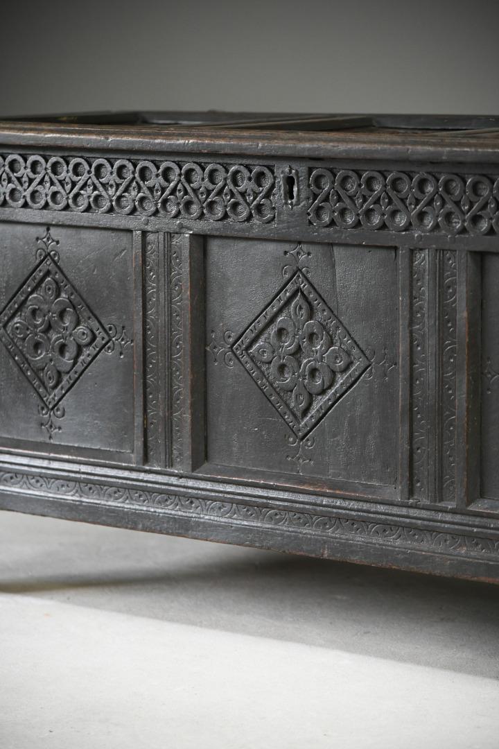 Charles II Oak Panel Chest