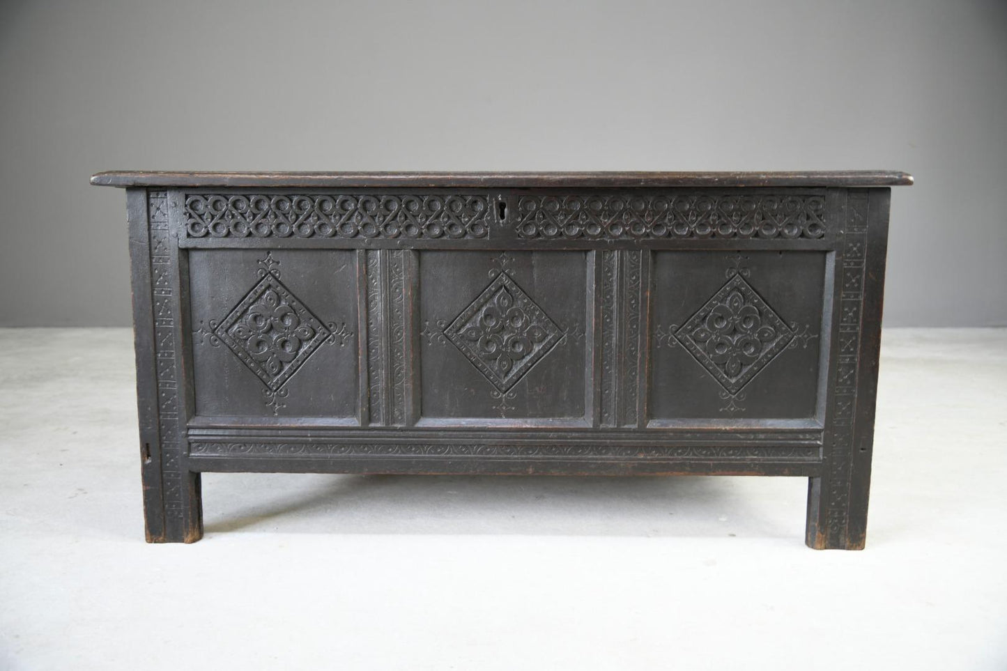 Charles II Oak Panel Chest