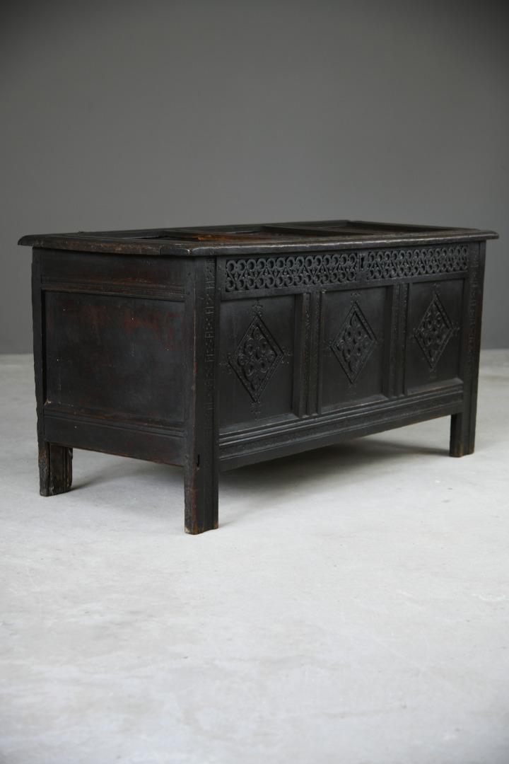 Charles II Oak Panel Chest