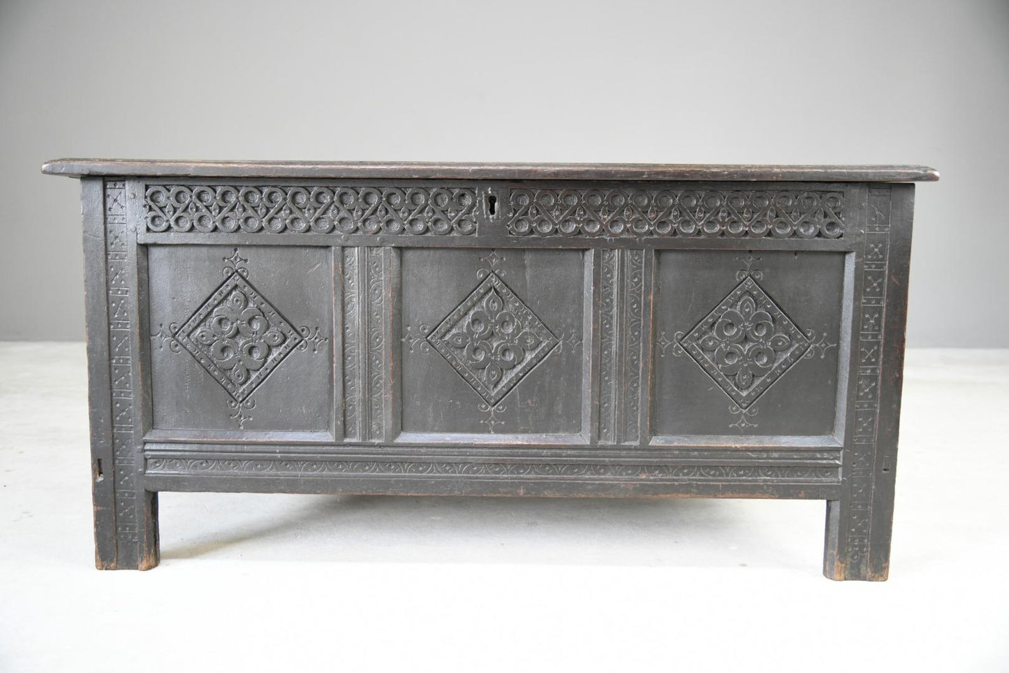 Charles II Oak Panel Chest