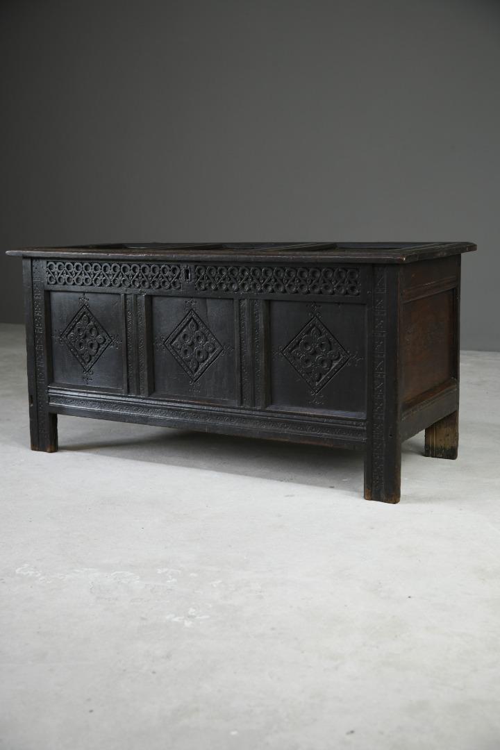 Charles II Oak Panel Chest