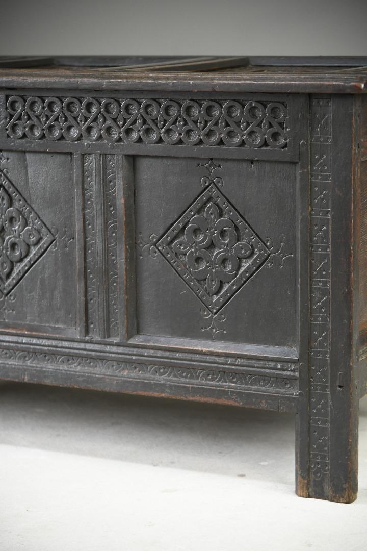 Charles II Oak Panel Chest