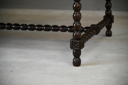 Antique Anglo Indian Carved Padouk Library Table