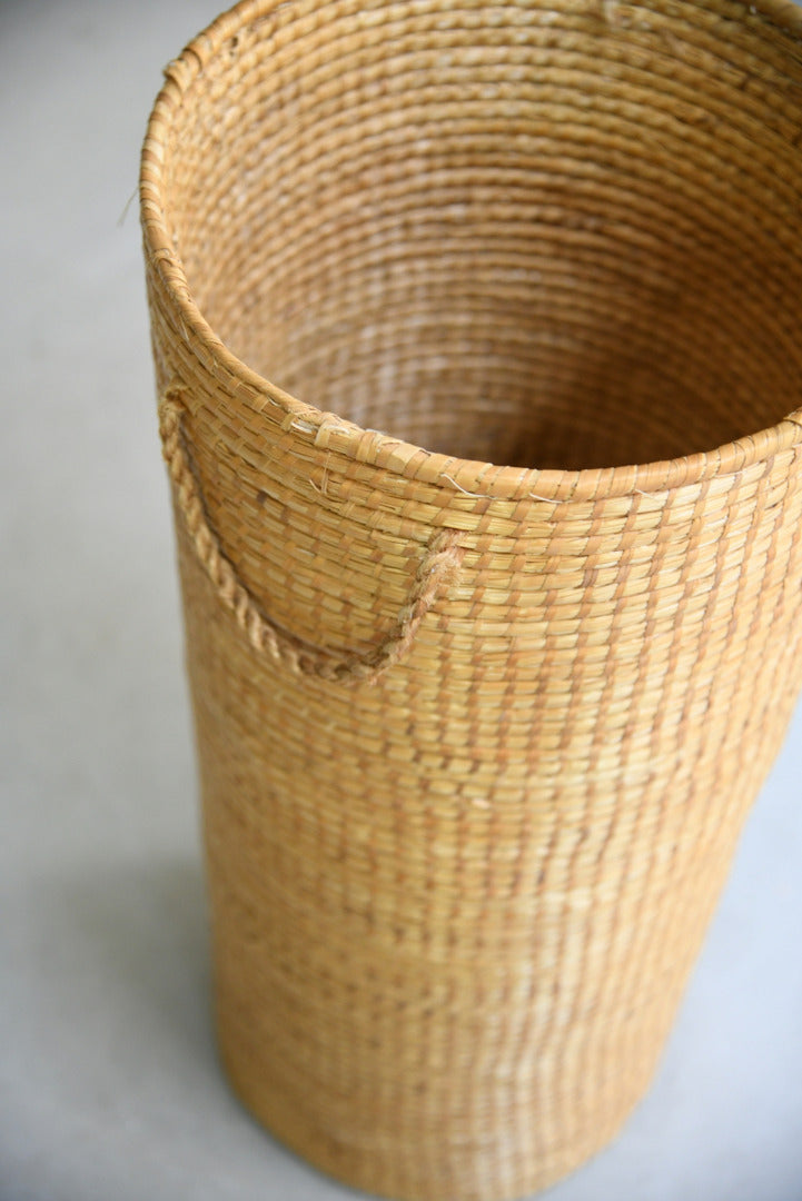 Woven Rattan Linen Basket & Lid