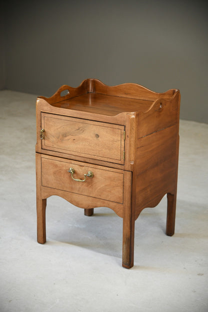 Mahogany Tray Top Commode Bedside Cupboard