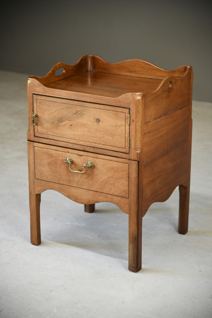 Mahogany Tray Top Commode Bedside Cupboard