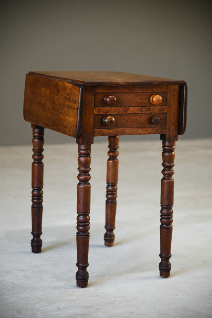 Mahogany Drop Leaf Side Table