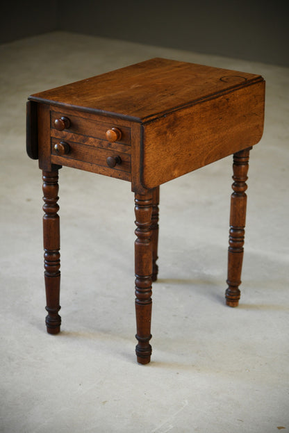 Mahogany Drop Leaf Side Table