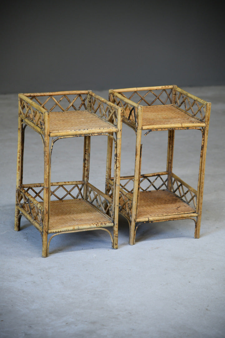 Cane & Bamboo Side Table