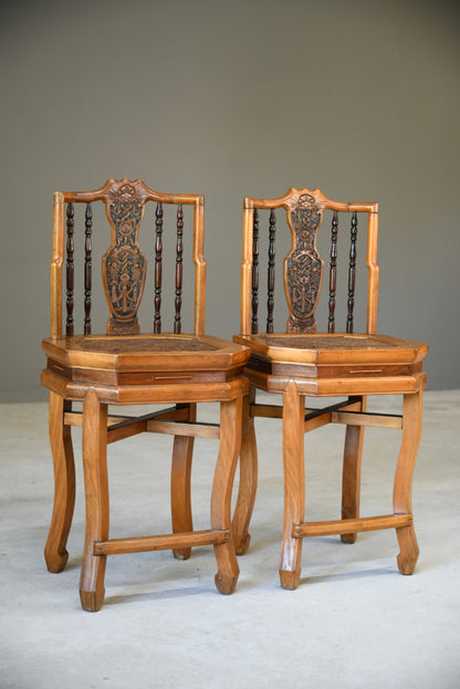 Pair Asian Side Chairs