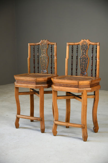 Pair Asian Side Chairs