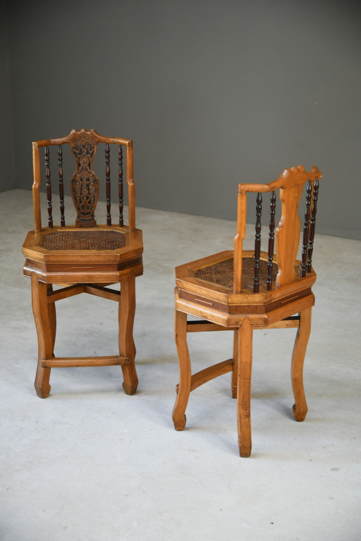 Pair Asian Side Chairs