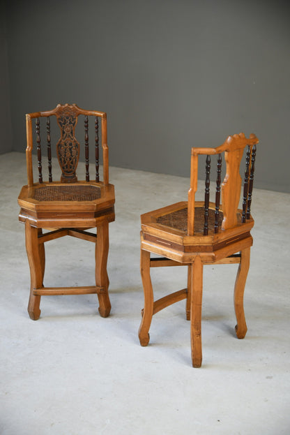 Pair Asian Side Chairs