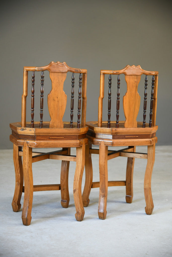 Pair Asian Side Chairs
