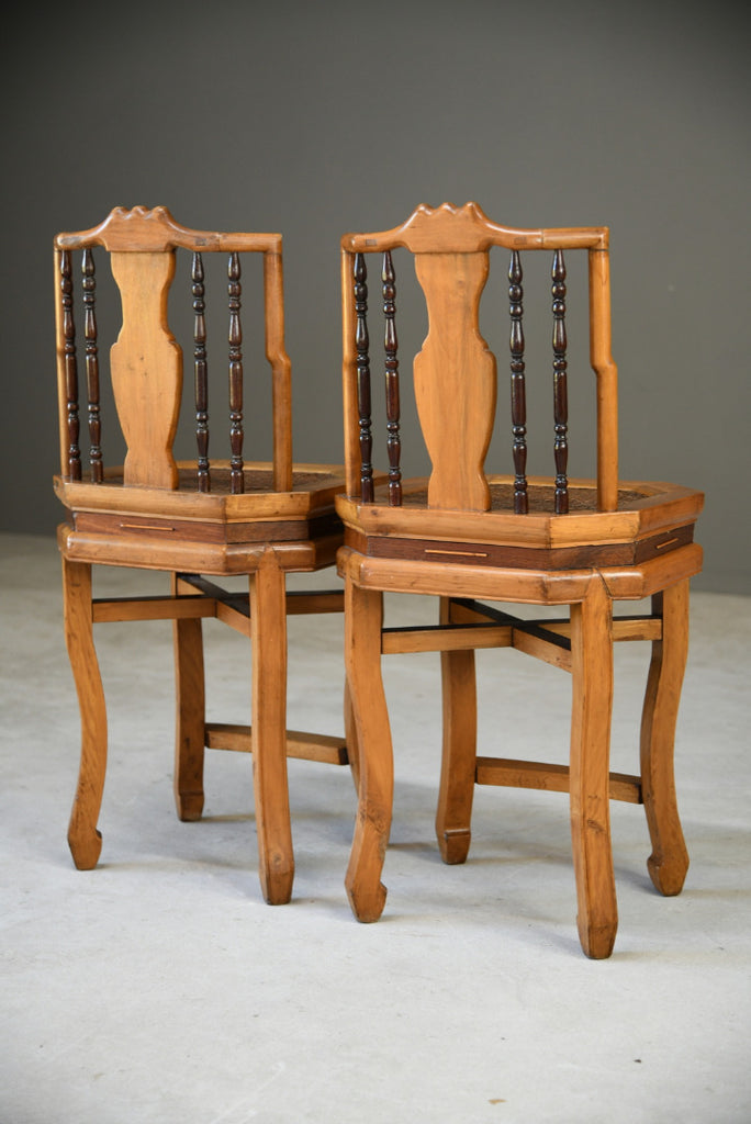 Pair Asian Side Chairs