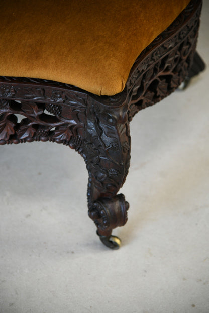 Carved Anglo Indian Chair