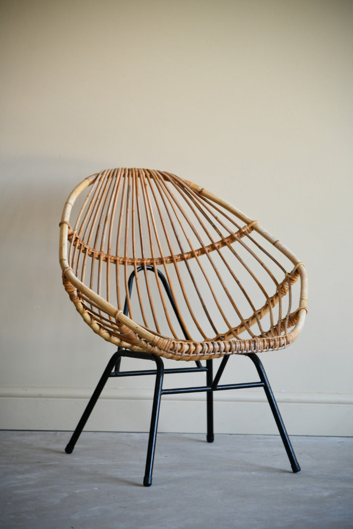 Retro Cane & Bamboo Chair