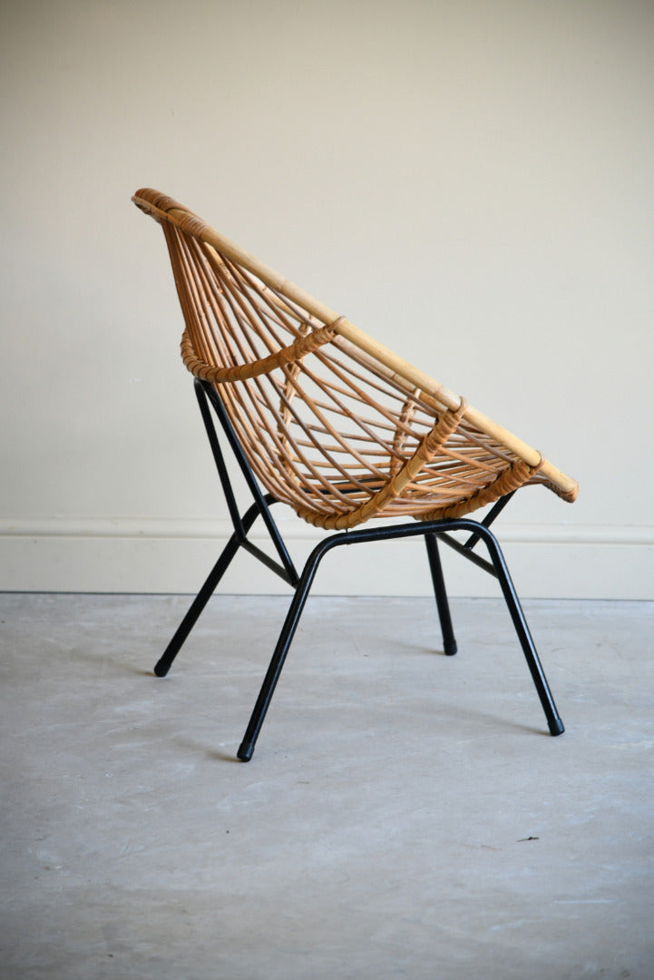 Retro Cane & Bamboo Chair