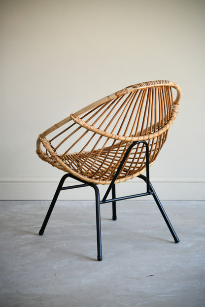 Retro Cane & Bamboo Chair
