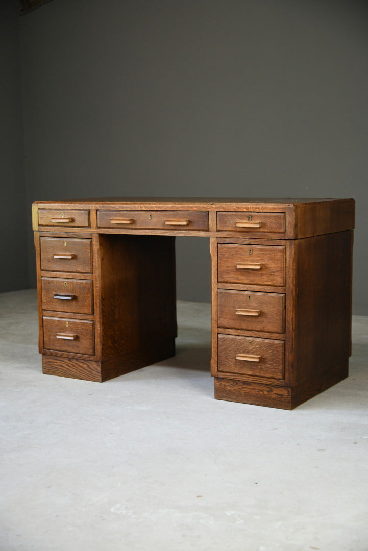 Art Deco Oak Desk