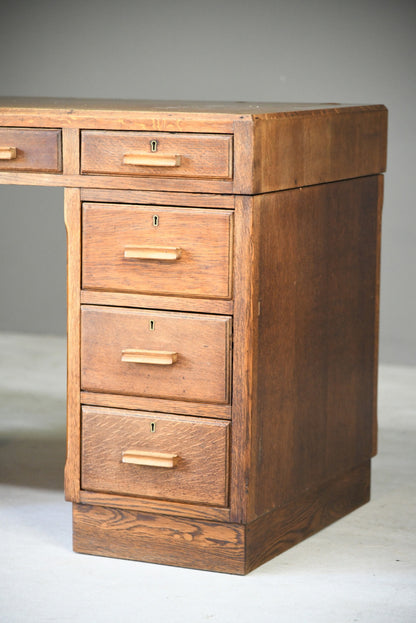 Art Deco Oak Desk