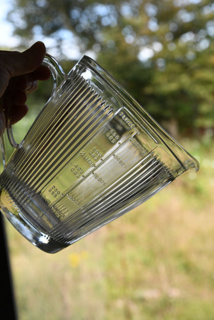 Vintage Glass Jug & Bowl