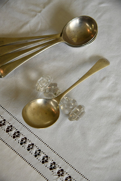 5 EPNS Soup Spoons